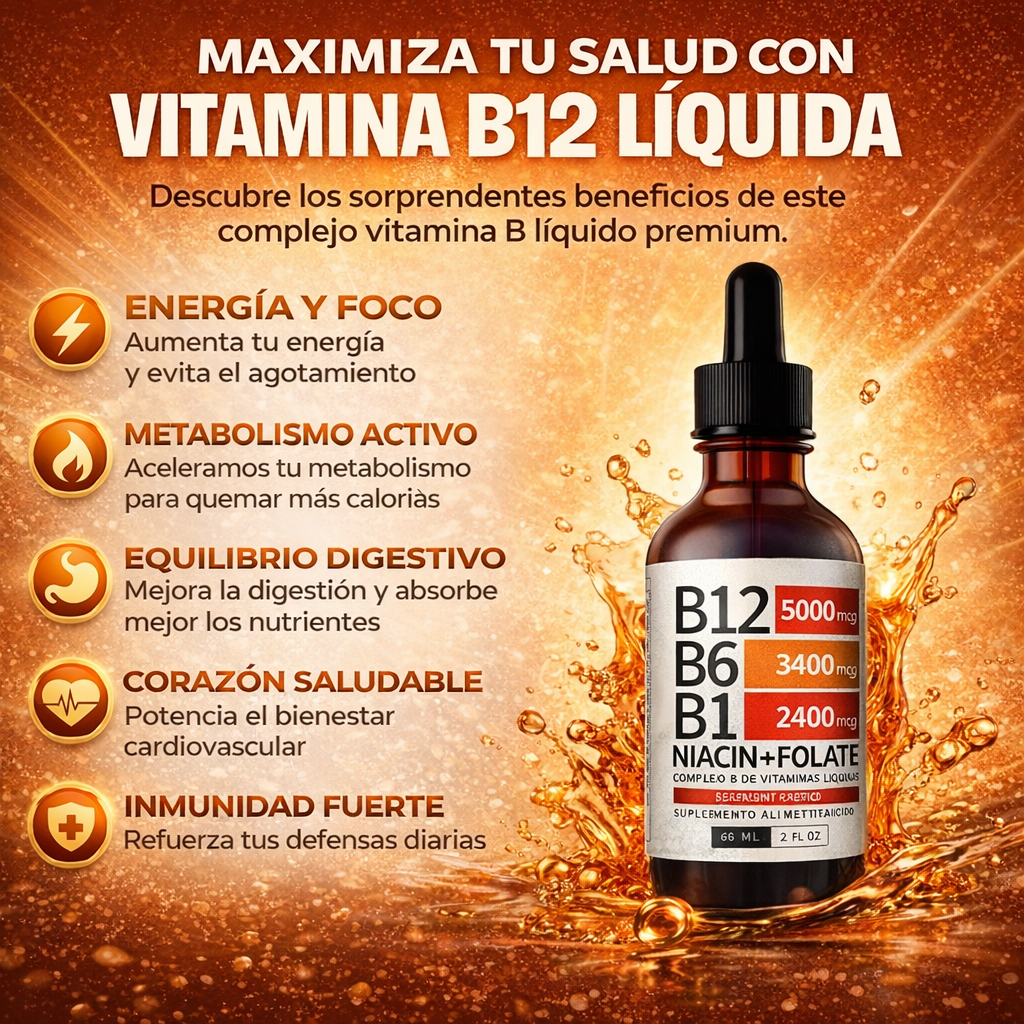 ⚡Vitamina B12 Líquida de Alta Potencia
